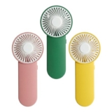 3-Pack Mini Handheld Fan, Battery-Operated, Portable, Pink Green Yellow