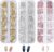 3 Pack Nail Art Charms Set Gold Silver Rose Gold Metal Nail Studs with Hollow Shapes 12 Grids DIY Nail Decorations for Manicure