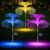 3 Pack Solar Lights Outdoor Garden, Solar Garden Lights Outdoor Ornaments, 7 Color Changing, Waterproof Star Moon Reed Butterfly Jellyfish Decorative for Garden Yard Pathway Lawn Party (3 Pack)