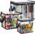 3 Pack Storage Boxes Clear PVC Toy Storage Bags Waterproof Reusable PVC Zipper Pouch Organizer Bag Foldable Plastic Boxes with Lids and Handle for Book Building Blocks Puzzles Storage 3 Size
