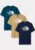 3 Pack The North Face Mens New Peak SS T Shirt in Khaki / Midnight Petrol / Summit Navy Extra 15% Off with code