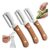 3-Piece Potato and Vegetable Peelers with Wooden Handles