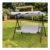 3-Seater Garden Swing Chair with Canopy Roof & Cushioned Seat