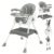 3-in-1 Baby HighChair, Foldable Portable Baby Dining Chairs Eat & Play with code at Ubravoo Direct Store