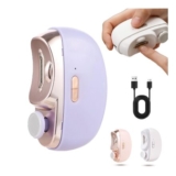 3-in-1 Electric Nail Trimmer with LED Light, USB (Purple)