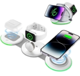 3-in-1 Foldable Qi 15W Magsafe Wireless Charging Station for iPhone, Apple Watch & AirPods