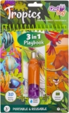 3-in-1 Game Book, 3 Activities, Colouring Book with Water Magic Pen, Openable Scenes with Stickers, 3D Pop-Up Scenery with Puffy Stickers