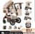 3 in 1 Prams Travel System, Pushchair with Height Adjustable Handle, Travel Pram with Mosquito Net – Ankexun Baby Store
