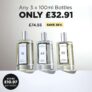 3 x 100ml Perfume Bottles – Various Options