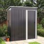 3 x 5ft Outdoor Metal Shed Storage Shed with Lockable Door, Grey – Sold & Shipped by Living and Home