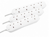 3 x Masterplug Four Socket Extension Lead, 2 Metre Cable, Unswitched With 30% Discount Free delivery (£4.19 each) Sold By Amazon On Haul