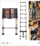 3.2M Telescopic Ladder Protable Step Ladder EN131 Certified. Sold by LMstarz