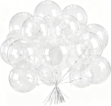 30 PCS Bobo Balloons 18, Fillable Clear Balloons for DIY Project, Wedding, Anniversary & Festival Decor
