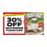 30% off OUTDOOR FURNITURE