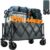 300L Folding Garden Trolley on Wheels, Heavy Duty Folding Garden Cart with Adjustable Handle, Utility Wagon for Camping, Beach, Picnic, Shopping & Outdoor Transport (Grey)