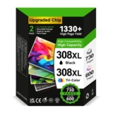 308XL Ink BK/CMY for HP 308 Envy/DeskJet 730/600 Pages