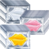 30PCS Collagen Crystal Lip Masks, 3 Types of Plumping Gel Masks, Long-lasting Nourishing Moisturising, Anti-Wrinkle