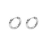 316L Stainless Steel Silver Hoop Earrings Hypoallergenic 10mm