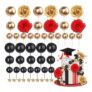 33-Pack 2026 Graduation Cake Toppers: Cap, Tassel, Diploma