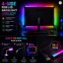 360 4-Side PC Monitor Backlight – RGBIC Screen Mirror Sync & Music Rhythm LED Strip – Zero Lag Reactive Lights – Sold by WACUAAO Store