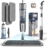 360 Rotating Spray Mop for Floors – 3 Washable Microfiber Pads, 400ml Large Tank, Lightweight Mop with Spray Function for Quick Cleaning Hardwood, Tile, Laminate, Marble, Vinyl