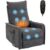 360 Swivel Rocking Recliner with Heat & Massage, Side Pockets, Dark Grey (using code)