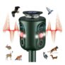 360 Ultrasonic Cat Deterrent for Gardens, Solar, 5 Modes, IP66