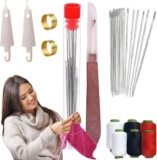37PCS Sewing Tool Set, Sewing Kit Needles Thread Hand Repair Tools Multi-Purpose Needle and Thread Kit Portable DIY Hand Made Craft Set for All (D)