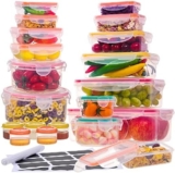 38 Pcs Large Food storage containers with lids airtight-2500ML to Sauces Box – (19 Containers, 19 Lids), Stackable Kitchen BPAFree Leak Proof Plastic Bowls Sets -Microwave Freezer Safe Lunch Boxes