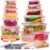 38 Pcs Large Food storage containers with lids airtight-2500ML to Sauces Box – (19 Containers, 19 Lids), Stackable Kitchen BPAFree Leak Proof Plastic Bowls Sets -Microwave Freezer Safe Lunch Boxes