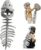 3D Wearable Realistic Skeleton Dinosaur Costume, Realistic Dinosaur Skeleton Costume Set Spinosaurus Plush Dino Funny Dino Headgear Hat for Halloween Cosplay Themed Parties