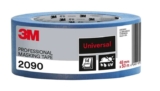 3M Professional Masking Tape 2090, Universal Surfaces, 48 mm x 50 m – UV stable, Water Resistant, For Indoor & Outdoor Painting & Decorating