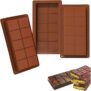 3Pcs Silicone Chocolate Moulds, Large Thick Moulds for Filling, Easy Release Candy Moulds (A)