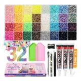 3mm Resin Rhinestones Kit, 32 Colors, 32000 Pcs, Flatback Gems