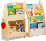 3pc Wooden Bookshelf Set for Kids, Childrens Bookcase, Book & Toy Storage Display Rack, Suitable for Kids Room, Playroom and Nursery