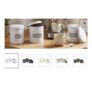 3pc round Metal Tea Coffee Sugar Canister Set – 5 Colours