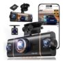 4 Channel Dash Cam, 4K 3 X 1080P 64GB Card Included