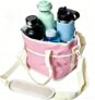 4 Compartment Insulated Water Bottle Holder Bag, Multi-Purpose Bottle Organiser, Portable Drinks Storage Tote, Family Size Insulated Drinks Holder for Travel Picnic Outdoor Hiking Walking (pink)