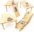 4 PCS Hamster Platform, Natural Wooden Hamster Game Platform with Ladder Tunnel Shelter, Small Animal Climbing Rest Area, Hamster Cage Accessories for Syrian Dwarf,Gerbils, Mice
