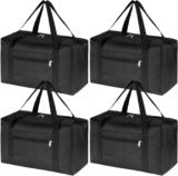 4 Pack Cabin Bags 40x20x25 for Ryanair Airlines, Foldable Underseat Cabin Bag Travel Duffel Bag Holdall Tote Carry on Luggage Overnight for Women and Men (40 x 20 x 25 cm)
