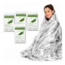 4-Pack Emergency Foil Blankets, Silver Thermal Survival