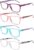 4 Pack Ladies Reading Glasses Blue Light Blocking, Anti Glare Stylish Spring Hinge Readers for Women