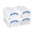 4 Pack Really Useful Box 9 Litre Plastic Storage Box Clear