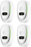 4 Pack plug in air purifier, Plug-In Negative Ion mini air purifier for smokers, Quiet Home Use Mobile ioniser air purifier with Green Light for Odor, air-purifier for Home Pets Bedroom Smoke