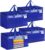 4 Packs, Large Clothes Storage Bags, Closet Organizers and Storage with Reinforced Handle, Zips and Tag Pocket Moving House, Storaging Clothes, Bedding Travelling, Camping (Blue)