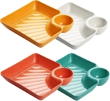 4 Pcs Dipping Bowls, Colorful Dip Bowls for Sauces & Condiments Reusable Small Sauce Dishes for Salsa Ketchup Soy Sauce Party BBQ Dinner