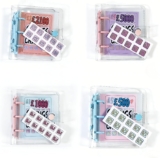 4 Pcs Mini Cash Saving Binder Set, £5000 £2100 £1000 £500 Money Saving Wallet with Cash Envelopes, Reusable PVC Budget Binder for Cash Stuffing Portable Storage Folder for Home, Office, Family Finance