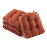 4-Piece Chair Cushions for Dining Chairs, 15.5×15.5x4in Caramel