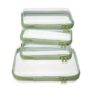 4-Piece Clear Zipper Pouches, Hard Shell Case, Travel Toiletry Bag