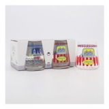 4 Piece Multicolour Glass Sardine Tumbler Set 403ml